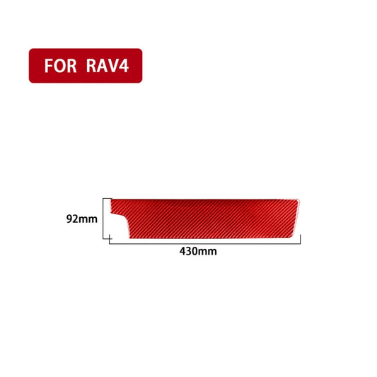 Car Carbon Fiber Passenger Center Control Panel Decorative Sticker for Toyota RAV4 2006-2013, Left Drive (Red) - Car Interior Mouldings by buy2fix | Online Shopping UK | buy2fix