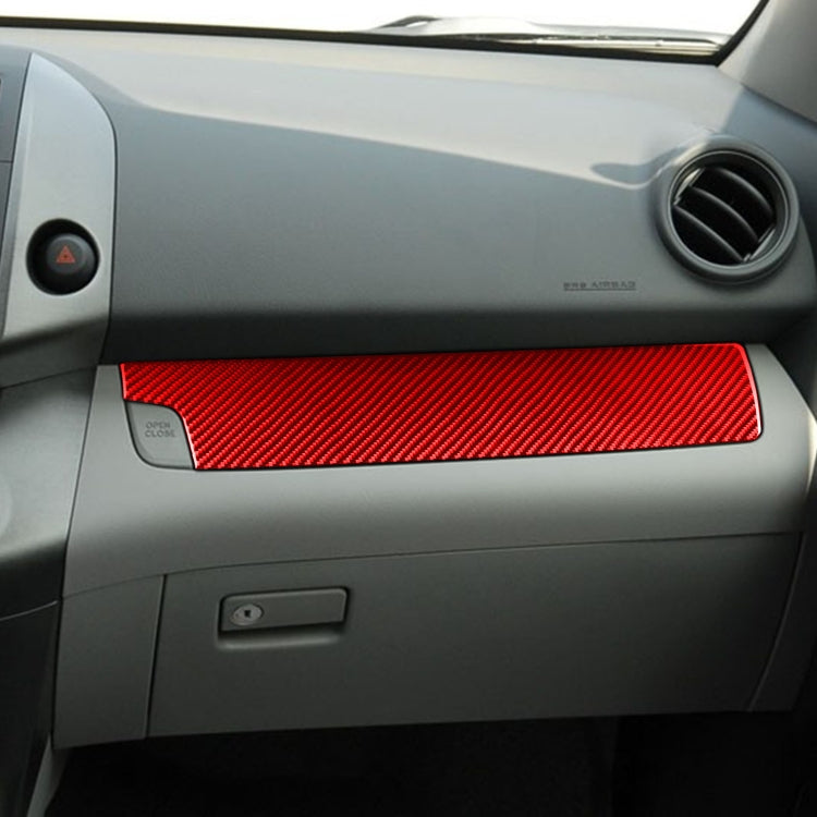 Car Carbon Fiber Passenger Center Control Panel Decorative Sticker for Toyota RAV4 2006-2013, Left Drive (Red) - Car Interior Mouldings by buy2fix | Online Shopping UK | buy2fix