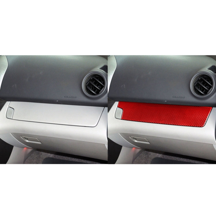 Car Carbon Fiber Passenger Center Control Panel Decorative Sticker for Toyota RAV4 2006-2013, Left Drive (Red) - Car Interior Mouldings by buy2fix | Online Shopping UK | buy2fix