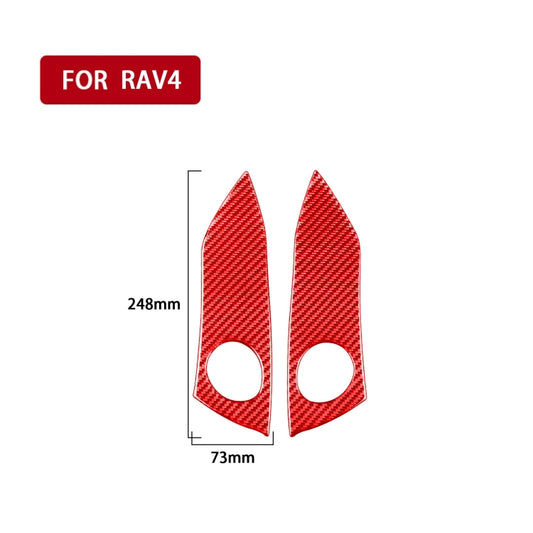 Car Carbon Fiber Warning Light Switch Panel Decorative Sticker for Toyota RAV4 2006-2013, Left and Right Drive (Red) - Car Interior Mouldings by buy2fix | Online Shopping UK | buy2fix