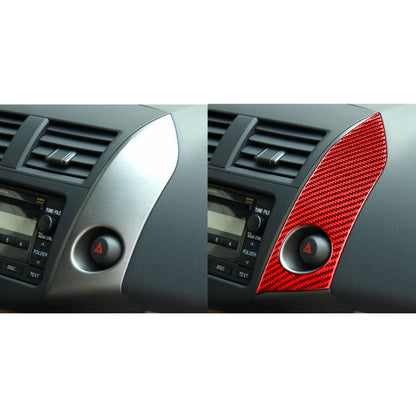 Car Carbon Fiber Warning Light Switch Panel Decorative Sticker for Toyota RAV4 2006-2013, Left and Right Drive (Red) - Car Interior Mouldings by buy2fix | Online Shopping UK | buy2fix