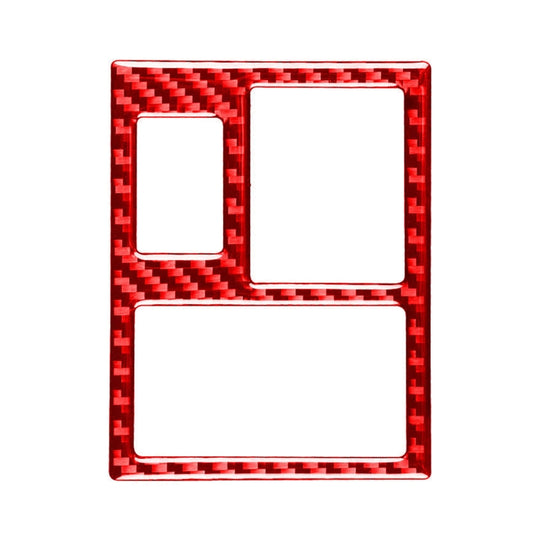 Car Carbon Fiber Rear Mirror Adjustment Switch Frame Decorative Sticker for Toyota RAV4 2006-2013, Right Drive (Red) - Car Interior Mouldings by buy2fix | Online Shopping UK | buy2fix