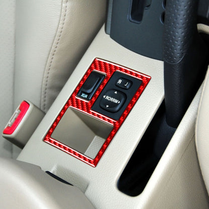 Car Carbon Fiber Rear Mirror Adjustment Switch Frame Decorative Sticker for Toyota RAV4 2006-2013, Right Drive (Red) - Car Interior Mouldings by buy2fix | Online Shopping UK | buy2fix