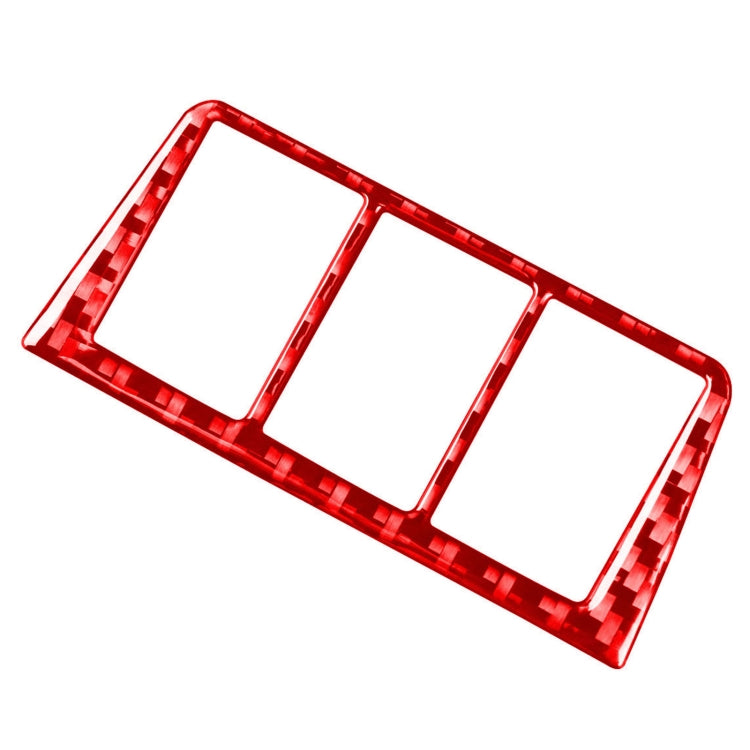 Car Carbon Fiber Headlight Switch Frame Decorative Sticker for Toyota RAV4 2006-2013, Left and Right Drive (Red) - Car Interior Mouldings by buy2fix | Online Shopping UK | buy2fix