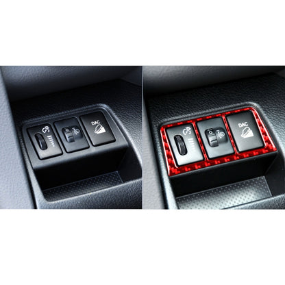 Car Carbon Fiber Headlight Switch Frame Decorative Sticker for Toyota RAV4 2006-2013, Left and Right Drive (Red) - Car Interior Mouldings by buy2fix | Online Shopping UK | buy2fix
