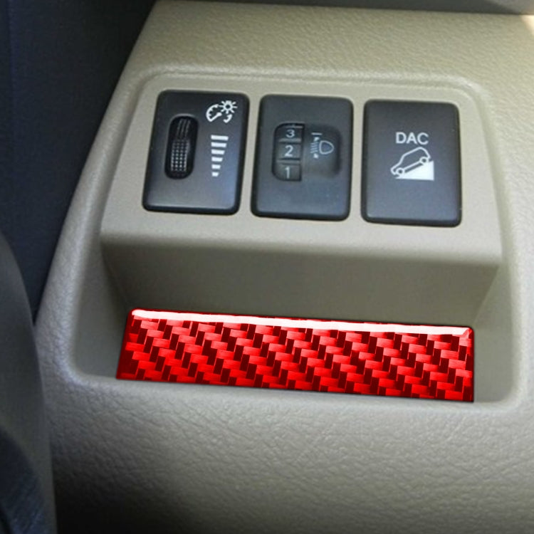 Car Carbon Fiber Headlight Switch Gasket Decorative Sticker for Toyota RAV4 2006-2013, Left and Right Drive (Red) - Car Interior Mouldings by buy2fix | Online Shopping UK | buy2fix