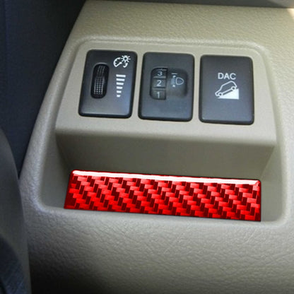 Car Carbon Fiber Headlight Switch Gasket Decorative Sticker for Toyota RAV4 2006-2013, Left and Right Drive (Red) - Car Interior Mouldings by buy2fix | Online Shopping UK | buy2fix