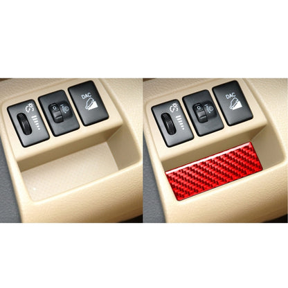 Car Carbon Fiber Headlight Switch Gasket Decorative Sticker for Toyota RAV4 2006-2013, Left and Right Drive (Red) - Car Interior Mouldings by buy2fix | Online Shopping UK | buy2fix