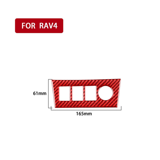 Car Carbon Fiber Cigarette Lighting Panel Decorative Sticker for Toyota RAV4 2006-2013, Left and Right Drive (Red) - Car Interior Mouldings by buy2fix | Online Shopping UK | buy2fix