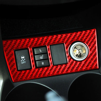 Car Carbon Fiber Cigarette Lighting Panel Decorative Sticker for Toyota RAV4 2006-2013, Left and Right Drive (Red) - Car Interior Mouldings by buy2fix | Online Shopping UK | buy2fix