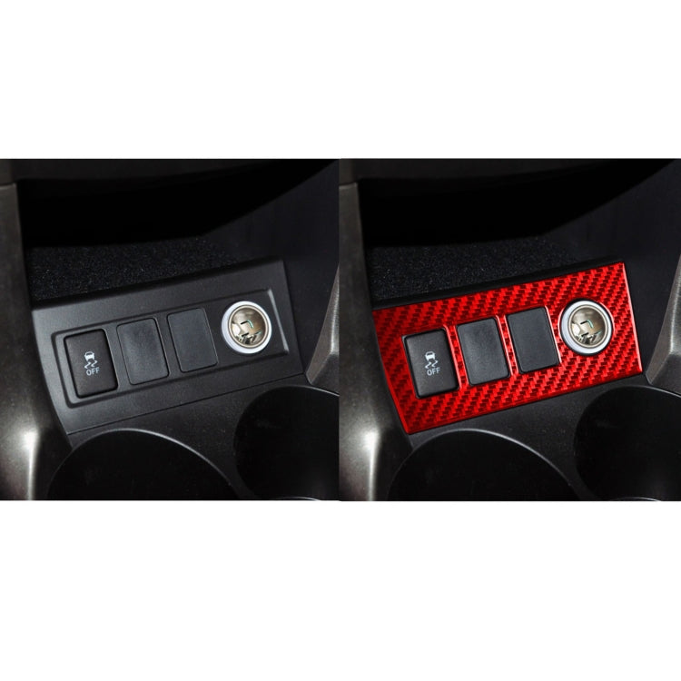 Car Carbon Fiber Cigarette Lighting Panel Decorative Sticker for Toyota RAV4 2006-2013, Left and Right Drive (Red) - Car Interior Mouldings by buy2fix | Online Shopping UK | buy2fix