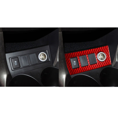 Car Carbon Fiber Cigarette Lighting Panel Decorative Sticker for Toyota RAV4 2006-2013, Left and Right Drive (Red) - Car Interior Mouldings by buy2fix | Online Shopping UK | buy2fix