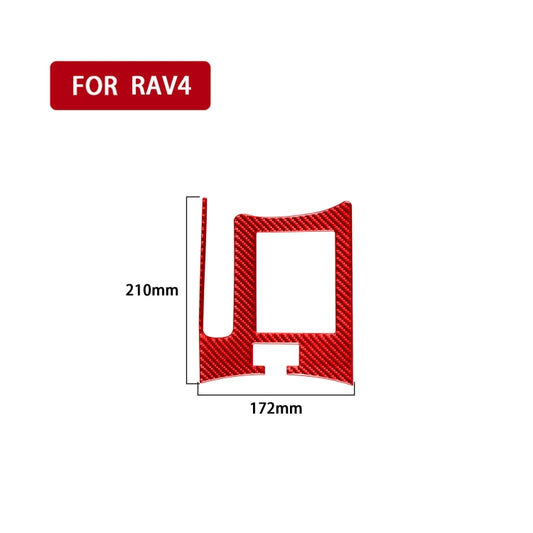 Car Carbon Fiber Handbrake Panel Decorative Sticker for Toyota RAV4 2006-2013, Left Drive (Red) - Car Interior Mouldings by buy2fix | Online Shopping UK | buy2fix