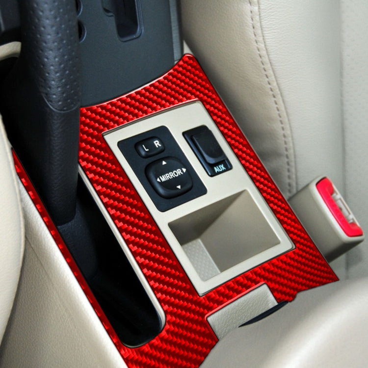 Car Carbon Fiber Handbrake Panel Decorative Sticker for Toyota RAV4 2006-2013, Left Drive (Red) - Car Interior Mouldings by buy2fix | Online Shopping UK | buy2fix