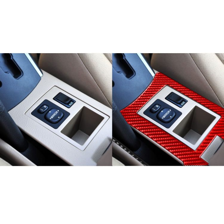 Car Carbon Fiber Handbrake Panel Decorative Sticker for Toyota RAV4 2006-2013, Left Drive (Red) - Car Interior Mouldings by buy2fix | Online Shopping UK | buy2fix