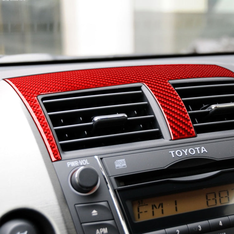 Car Carbon Fiber Inside Central Control Air Outlet Decorative Sticker for Toyota RAV4 2006-2013, Left and Right Drive (Red) - Car Interior Mouldings by buy2fix | Online Shopping UK | buy2fix