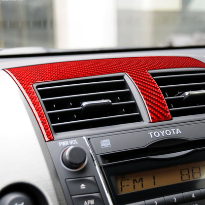 Car Carbon Fiber Inside Central Control Air Outlet Decorative Sticker for Toyota RAV4 2006-2013, Left and Right Drive (Red) - Car Interior Mouldings by buy2fix | Online Shopping UK | buy2fix