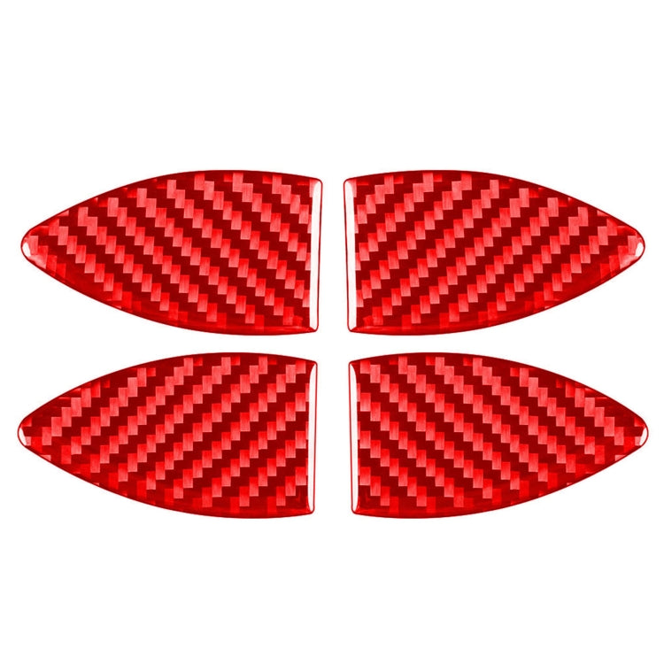 Car Carbon Fiber Inside Door Bowl Decorative Sticker for Toyota RAV4 2006-2013, Left and Right Drive (Red) - Car Interior Mouldings by buy2fix | Online Shopping UK | buy2fix