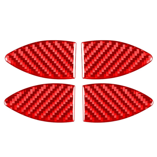 Car Carbon Fiber Inside Door Bowl Decorative Sticker for Toyota RAV4 2006-2013, Left and Right Drive (Red) - Car Interior Mouldings by buy2fix | Online Shopping UK | buy2fix