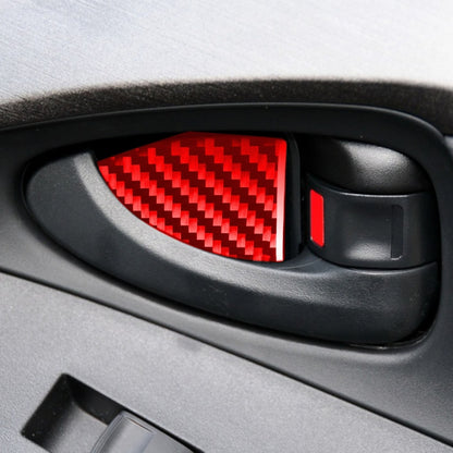Car Carbon Fiber Inside Door Bowl Decorative Sticker for Toyota RAV4 2006-2013, Left and Right Drive (Red) - Car Interior Mouldings by buy2fix | Online Shopping UK | buy2fix
