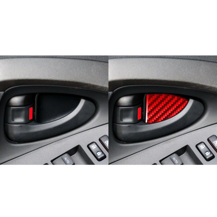 Car Carbon Fiber Inside Door Bowl Decorative Sticker for Toyota RAV4 2006-2013, Left and Right Drive (Red) - Car Interior Mouldings by buy2fix | Online Shopping UK | buy2fix