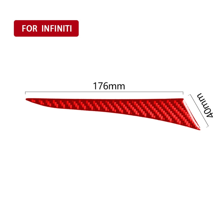 Car Carbon Fiber Dashboard Left Side Decorative Sticker for Infiniti Q50 2014-2020, Right Drive (Red) - Steering Wheel Accessories by buy2fix | Online Shopping UK | buy2fix