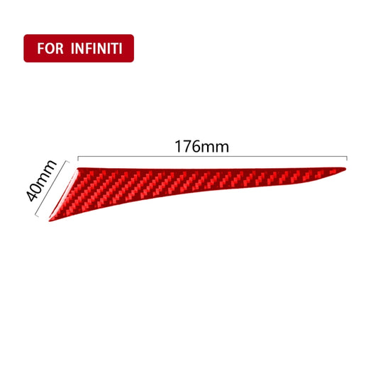 Car Carbon Fiber Dashboard Left Side Decorative Sticker for Infiniti Q50 2014-2020, Left Drive (Red) - Steering Wheel Accessories by buy2fix | Online Shopping UK | buy2fix