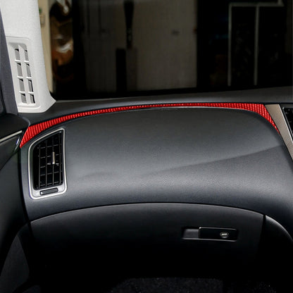Car Carbon Fiber Dashboard Right Side Decorative Sticker for Infiniti Q50 2014-2020, Right Drive(Red) - Car Interior Mouldings by buy2fix | Online Shopping UK | buy2fix