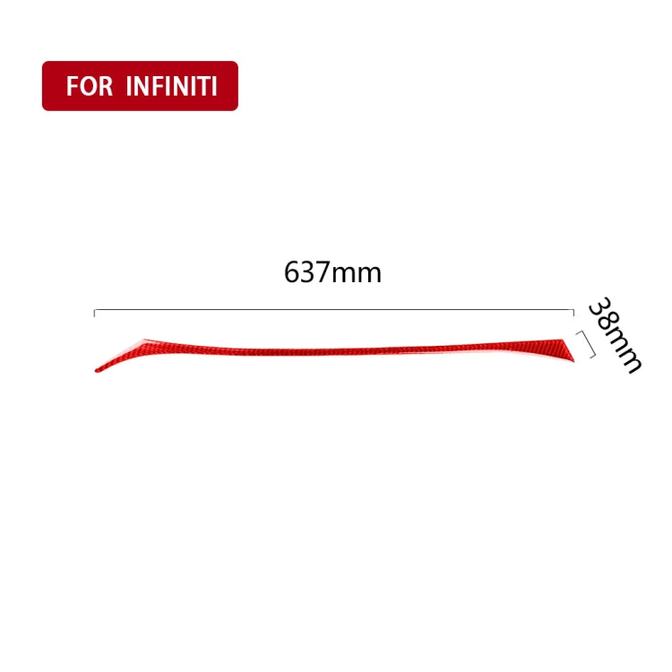 Car Carbon Fiber Dashboard Right Side Decorative Sticker for Infiniti Q50 2014-2020, Left Drive(Red) - Car Interior Mouldings by buy2fix | Online Shopping UK | buy2fix