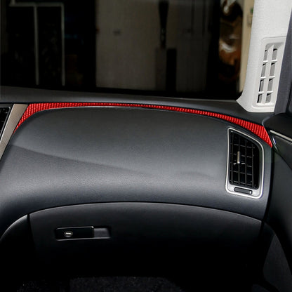 Car Carbon Fiber Dashboard Right Side Decorative Sticker for Infiniti Q50 2014-2020, Left Drive(Red) - Car Interior Mouldings by buy2fix | Online Shopping UK | buy2fix