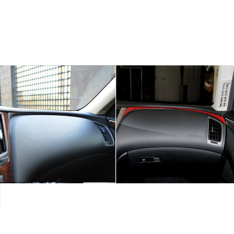Car Carbon Fiber Dashboard Right Side Decorative Sticker for Infiniti Q50 2014-2020, Left Drive(Red) - Car Interior Mouldings by buy2fix | Online Shopping UK | buy2fix
