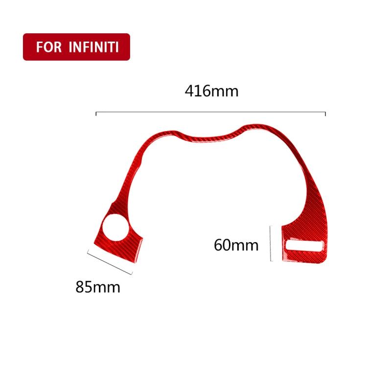 Car Carbon Fiber Dashboard Decorative Sticker for Infiniti Q50, Right Drive(Red) - Car Interior Mouldings by buy2fix | Online Shopping UK | buy2fix