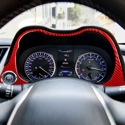 Car Carbon Fiber Dashboard Decorative Sticker for Infiniti Q50, Right Drive(Red) - Car Interior Mouldings by buy2fix | Online Shopping UK | buy2fix