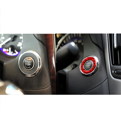Car Carbon Fiber One-button Start Decorative Sticker for Infiniti Q50 2014-2020 / Q60 / QX60, Left and Right Drive(Red) - Car Interior Mouldings by buy2fix | Online Shopping UK | buy2fix