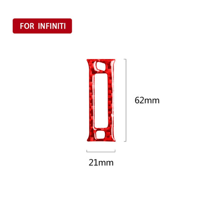 Car Carbon Fiber Rear Air Outlet Decorative Sticker for Infiniti Q50 2014-2020, Left and Right Drive(Red) - Car Interior Mouldings by buy2fix | Online Shopping UK | buy2fix