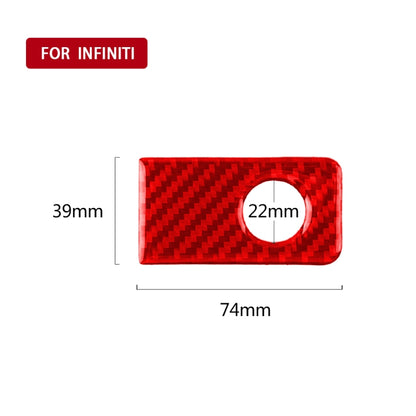 Car Carbon Fiber Front Passenger Seat Handle Box Decorative Sticker for Infiniti Q50 2014-2020, Right Drive(Red) - Car Interior Mouldings by buy2fix | Online Shopping UK | buy2fix