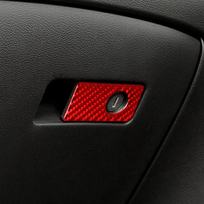 Car Carbon Fiber Front Passenger Seat Handle Box Decorative Sticker for Infiniti Q50 2014-2020, Right Drive(Red) - Car Interior Mouldings by buy2fix | Online Shopping UK | buy2fix