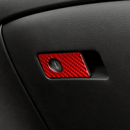 Car Carbon Fiber Front Passenger Seat Handle Box Decorative Sticker for Infiniti Q50 2014-2020, Left Drive(Red) - Car Interior Mouldings by buy2fix | Online Shopping UK | buy2fix