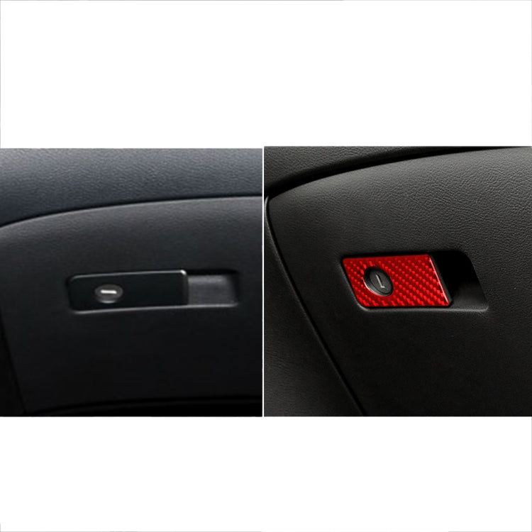 Car Carbon Fiber Front Passenger Seat Handle Box Decorative Sticker for Infiniti Q50 2014-2020, Left Drive(Red) - Car Interior Mouldings by buy2fix | Online Shopping UK | buy2fix