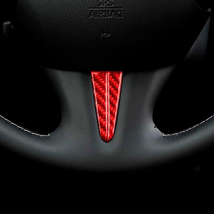Car Carbon Fiber Steering Wheel Below Decorative Sticker for Infiniti Q50 2014-2020, Left and Right Drive(Red) - Car Interior Mouldings by buy2fix | Online Shopping UK | buy2fix