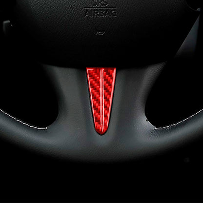 Car Carbon Fiber Steering Wheel Below Decorative Sticker for Infiniti Q50 2014-2020, Left and Right Drive(Red) - Car Interior Mouldings by buy2fix | Online Shopping UK | buy2fix
