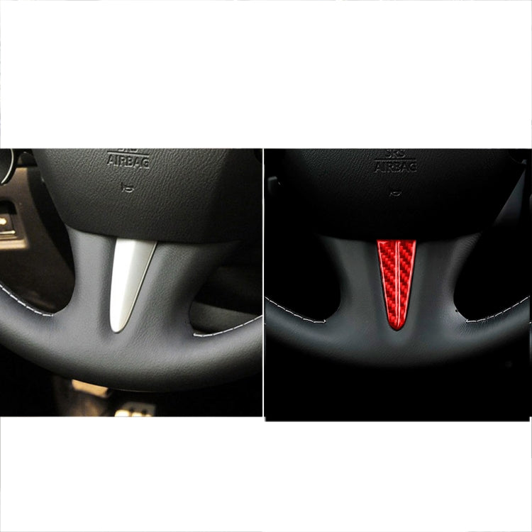 Car Carbon Fiber Steering Wheel Below Decorative Sticker for Infiniti Q50 2014-2020, Left and Right Drive(Red) - Car Interior Mouldings by buy2fix | Online Shopping UK | buy2fix