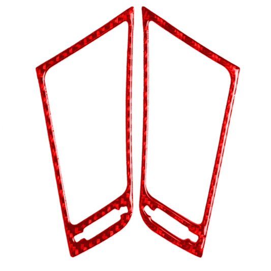 Car Carbon Fiber Central Air Outlet Decorative Sticker for Infiniti Q50 2014-2020, Left and Right Drive(Red) - Car Interior Mouldings by buy2fix | Online Shopping UK | buy2fix