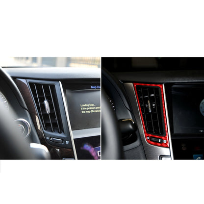 Car Carbon Fiber Central Air Outlet Decorative Sticker for Infiniti Q50 2014-2020, Left and Right Drive(Red) - Car Interior Mouldings by buy2fix | Online Shopping UK | buy2fix