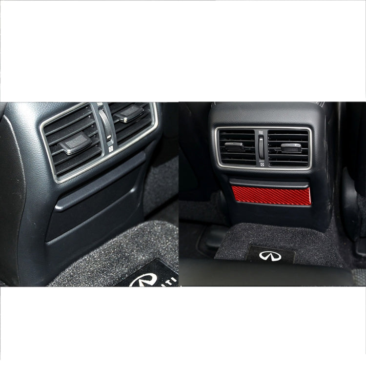 Car Carbon Fiber Rear Ashtray Panel Decorative Sticker for Infiniti Q50 2014-2020, Left and Right Drive(Red) - Car Interior Mouldings by buy2fix | Online Shopping UK | buy2fix