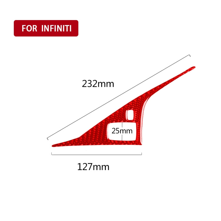 Car Carbon Fiber Driver Panel Decorative Sticker for Infiniti Q50 2014-2020, Right Drive(Red) - Car Interior Mouldings by buy2fix | Online Shopping UK | buy2fix