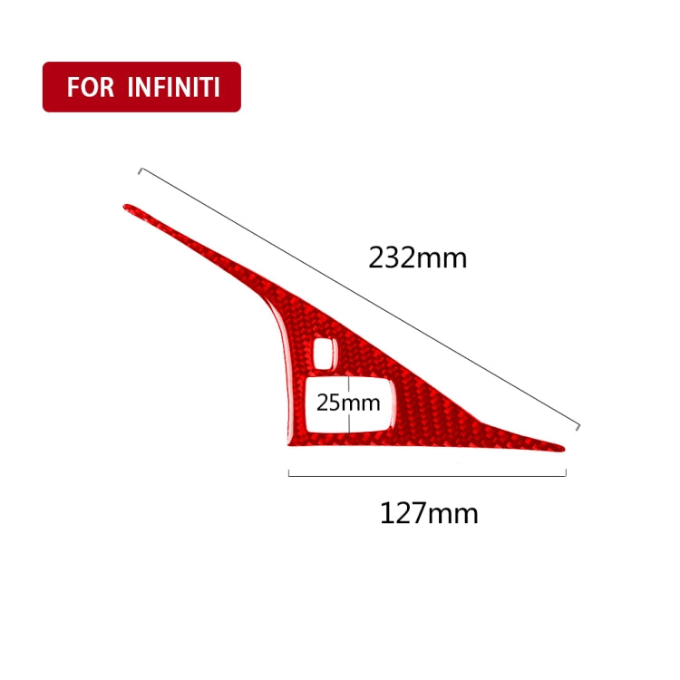 Car Carbon Fiber Driver Panel Decorative Sticker for Infiniti Q50 2014-2020, Left Drive(Red) - Car Interior Mouldings by buy2fix | Online Shopping UK | buy2fix