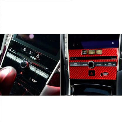 Car Carbon Fiber B Style CD Console Panel Decorative Sticker for Infiniti Q50 2014-2020, Right Drive(Red) - Car Interior Mouldings by buy2fix | Online Shopping UK | buy2fix