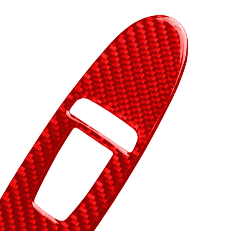 Car Carbon Fiber Window Glass Lift Panel Decorative Sticker for Infiniti Q60, Left Drive(Red) - Car Interior Mouldings by buy2fix | Online Shopping UK | buy2fix
