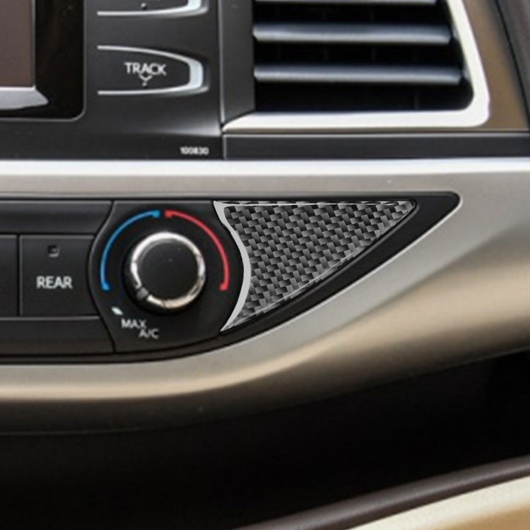 Car Carbon Fiber Air Conditioner Switch Decorative Sticker for Toyota Highlander 2014-2019, Left Drive - Car Interior Mouldings by buy2fix | Online Shopping UK | buy2fix